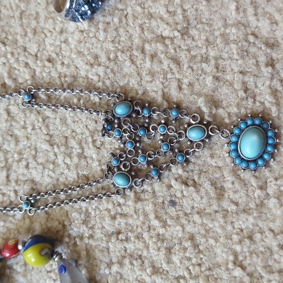 Jewelry Bundle Colorful Bracelet Blue Necklace Blue Ring - Picture 3 of 4